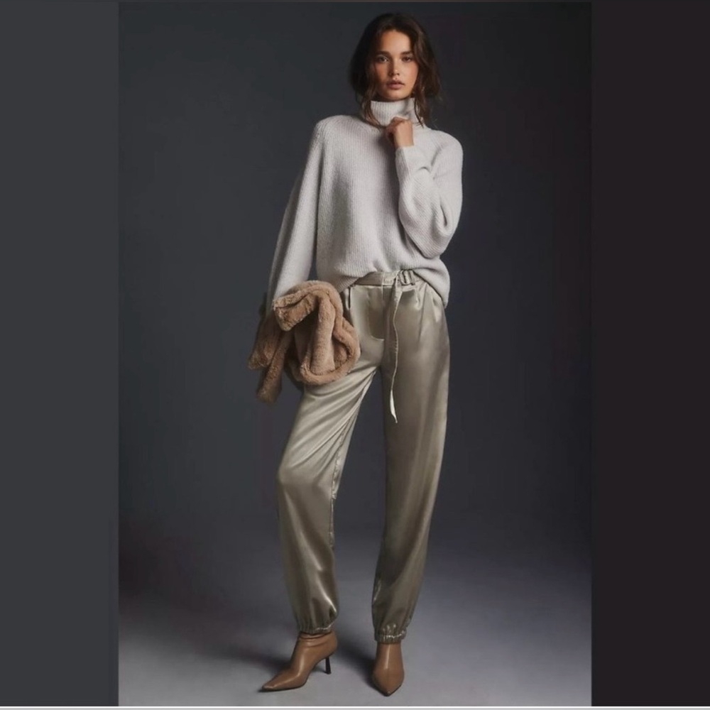 Anthropologie Maeve Parachute Satin Pants Size 4
